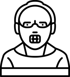 Hannibal Lecter Contour Svg Vector, Free Vectors File